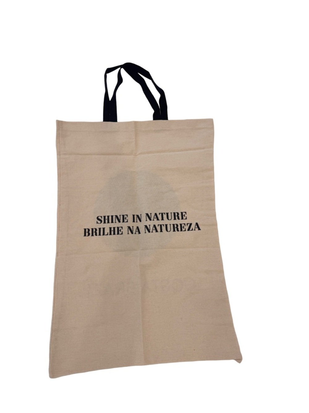 Costa Brazil Beige Canvas Tote with Black Logo
